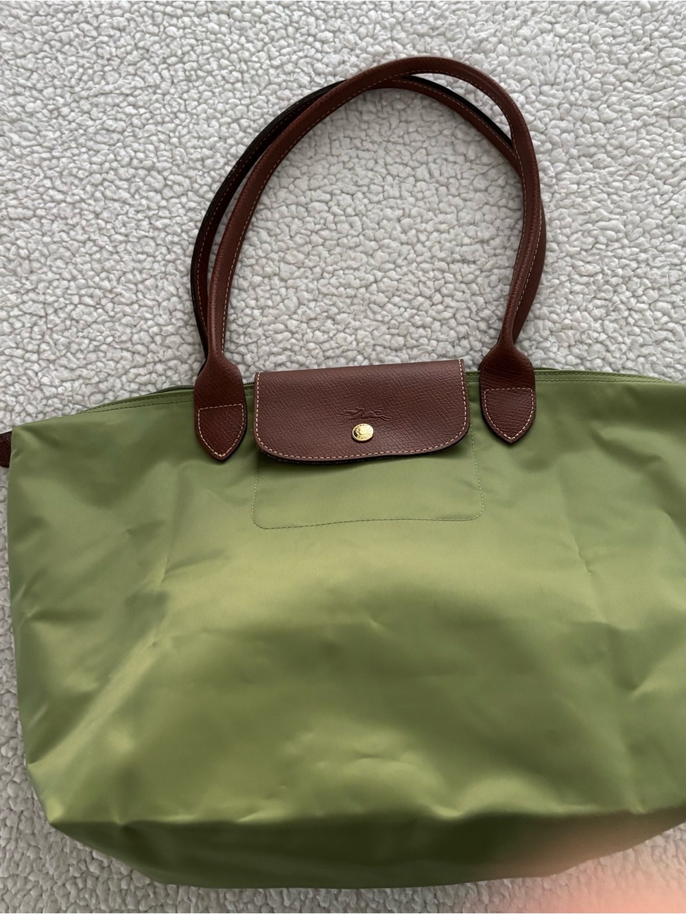 LONGCHAMP Tote Le Pliage Green. Large. See Photos For Detail. NWOT - Picture 4 of 15